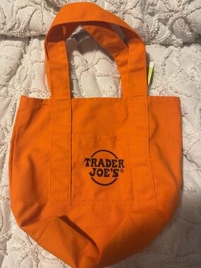 Trader Joe's Orange Canvas Tote Bag